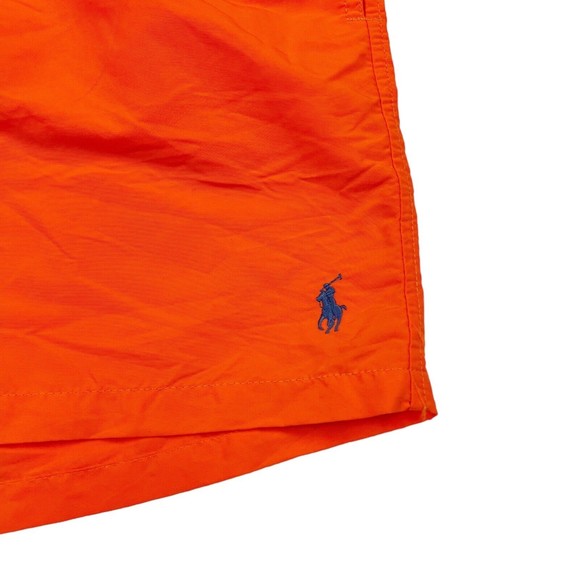 Polo Ralph Lauren Lined Swim Trunks Men XL Orange w Blue Pony Drawstring EUC!! - Picture 4 of 12